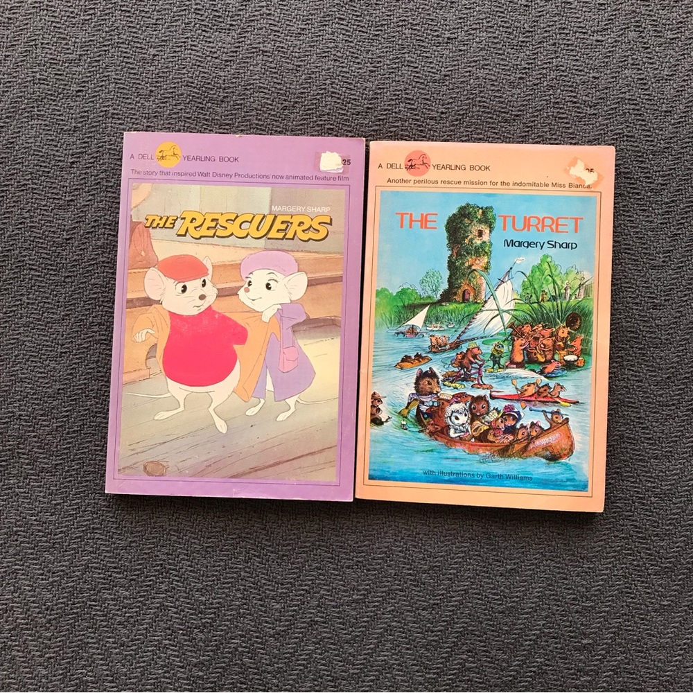 Vintage Margery Sharp The Rescuers & The Turret Fiction Books Young Adult Disney